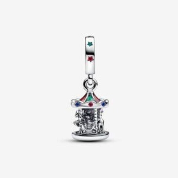 Authentic Spinning Carousel Dangle Pandora Charm - Picture 1 of 4